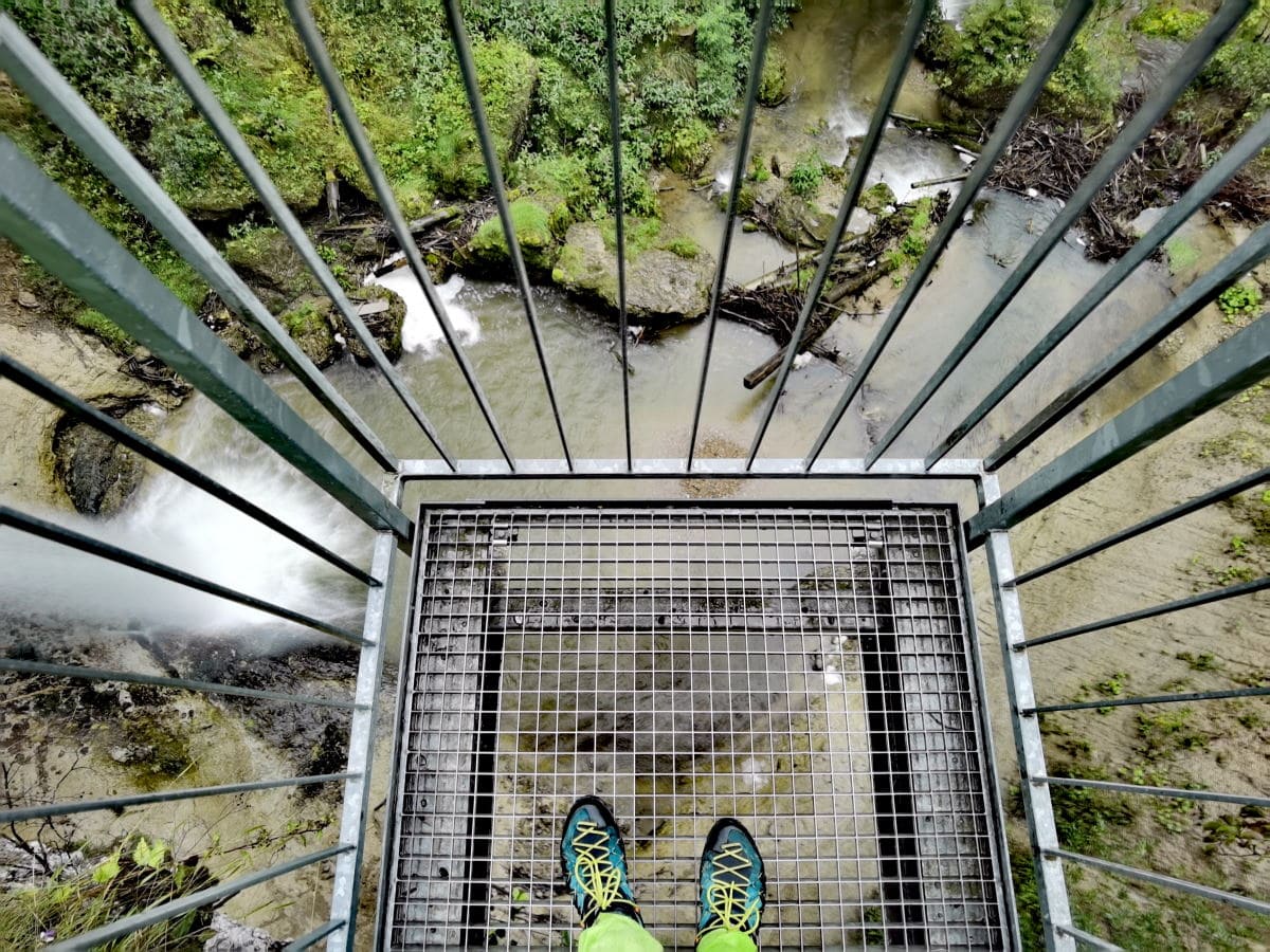 Blick in die Rohrachschlucht bei den Scheidegger Wasserfällen