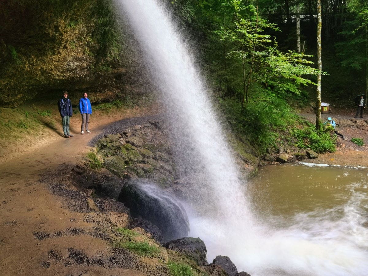 Die obere Fallstufe der Scheidegger Wasserfälle