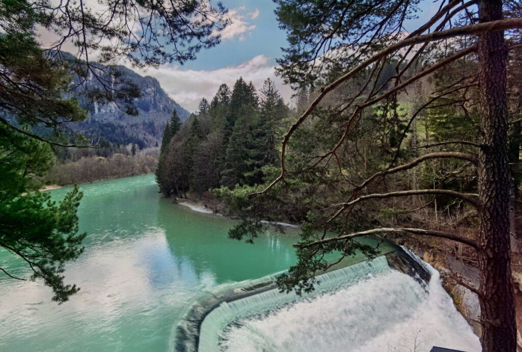 Sehr beliebtes Naturwunder Deutschland - der Lechfall in Füssen